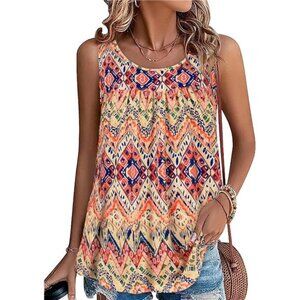 Sleeveless Tunic Tank Top – Loose Fit Casual Summer Blouse
